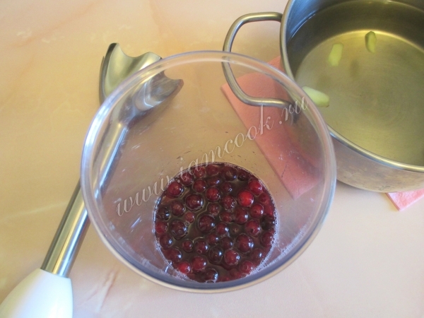 Клюква в чаше блендера