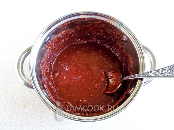 Размешать шоколадную массу