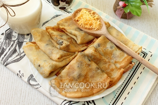 Блинчики с грибами