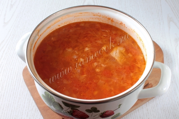 Помидоры и томат в супе