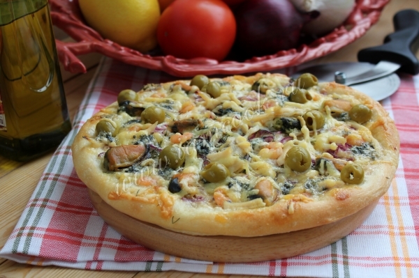 Фото пиццы с морепродуктами