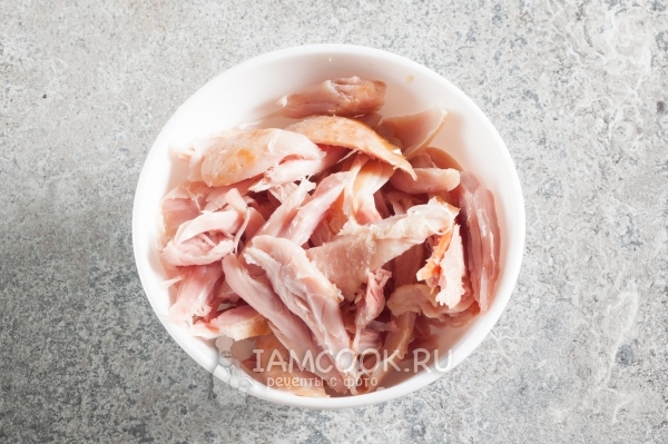 Разобрать курицу на волокна