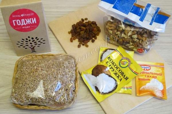 Ингредиенты для колива