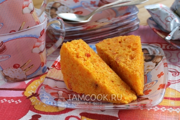 Фото морковной запеканки в мультиварке