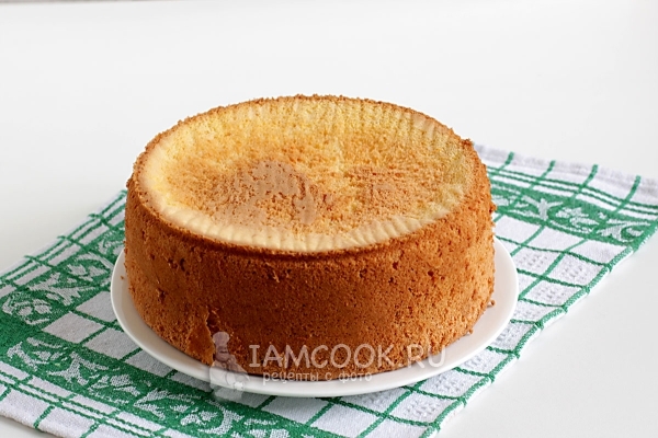 Готовый тыквенный шифоновый бисквит