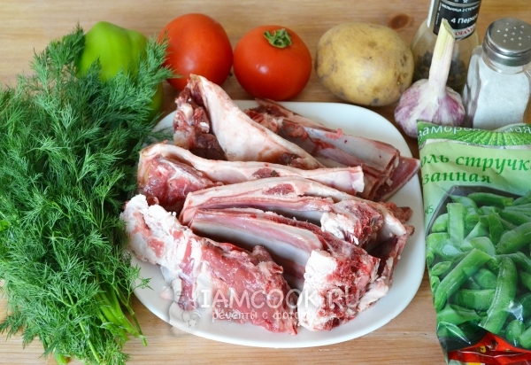 Ингредиенты для хашламы из баранины