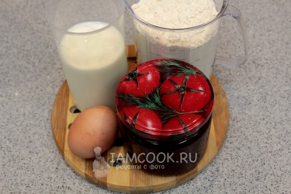 Ингредиенты для бисквита с вареньем