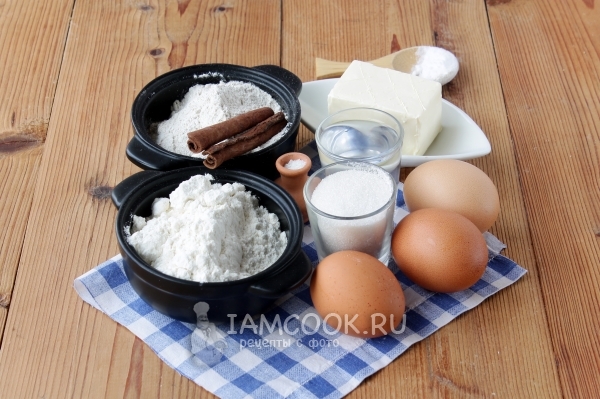 Ингредиенты для печенья из козульного теста