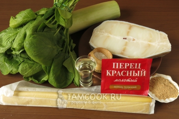 Ингредиенты для пирога с зубаткой