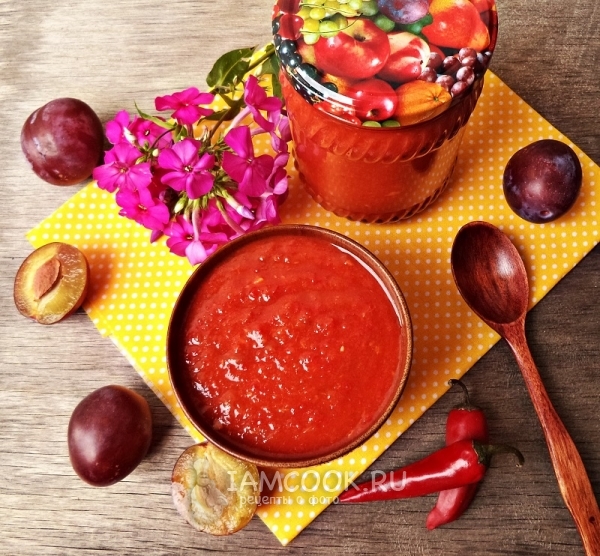 Рецепт аджики из слив на зиму