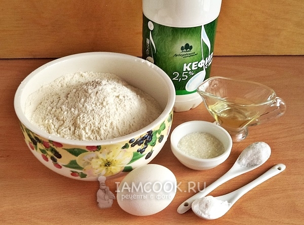 Ингредиенты для теста на кефире