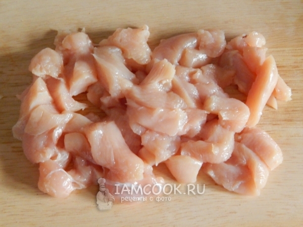 Порезать куриное филе