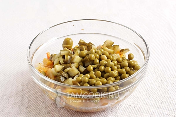 Смешать овощи