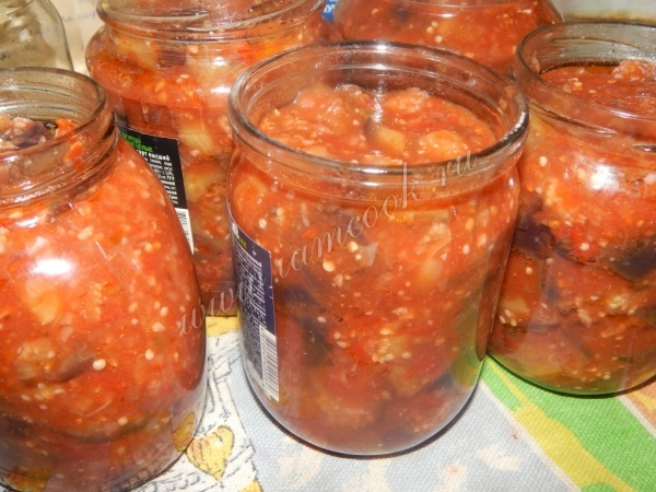 Фото соте из баклажанов в банках