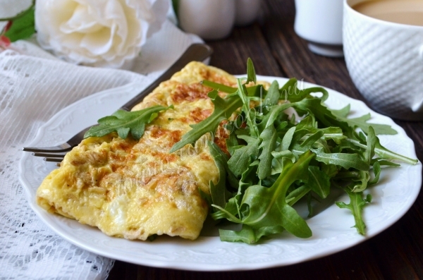 Рецепт омлета с рукколой