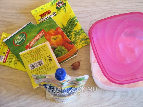 Ингредиенты для соуса Ранч