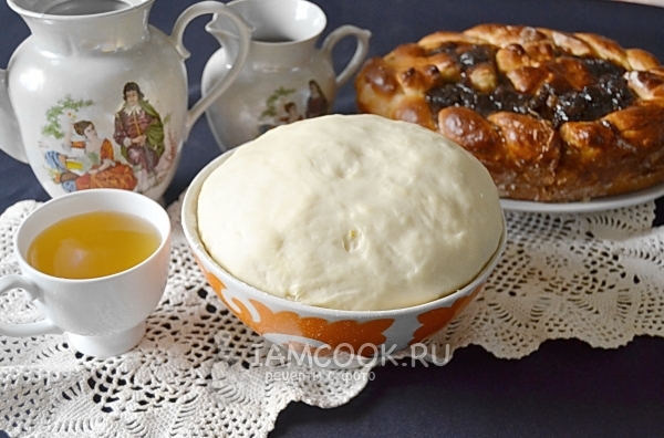 Фото теста на кефире для пирога