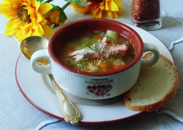 Фото рассольника с форелью
