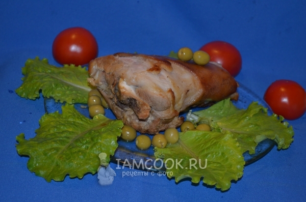 Фото рульки в соево-медовом соусе с чесноком