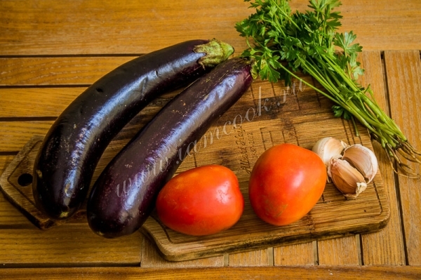 Ингредиенты для баклажанной закуски