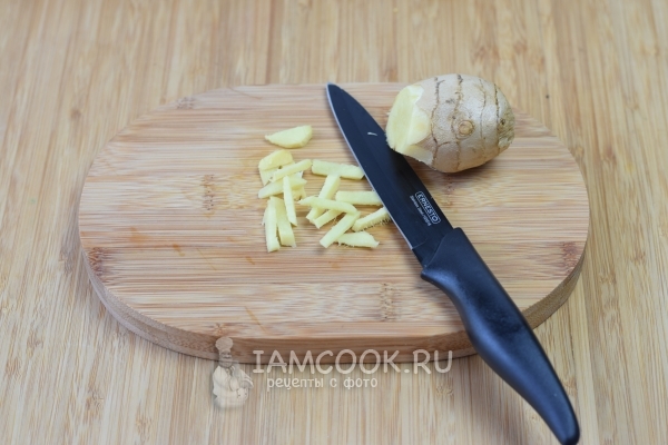Порезать имбирь