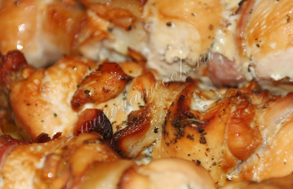 Шашлык из курицы в духовке