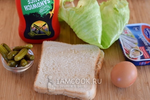 Ингредиенты для рыбного сэндвича