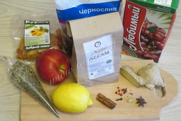 Еще ингредиенты для безалкогольного глинтвейна