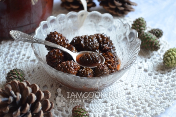 Фото вареньея из молодых сосновых шишек