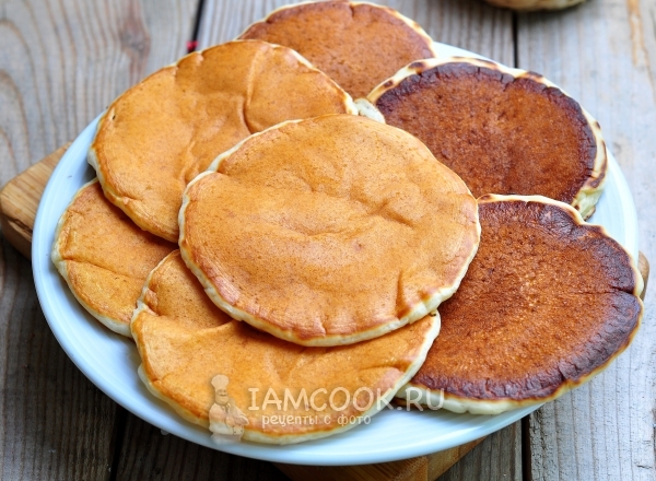 Рецепт панкейков без яиц на кефире