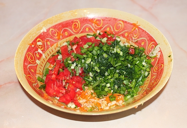 Вегетарианский салат из капусты