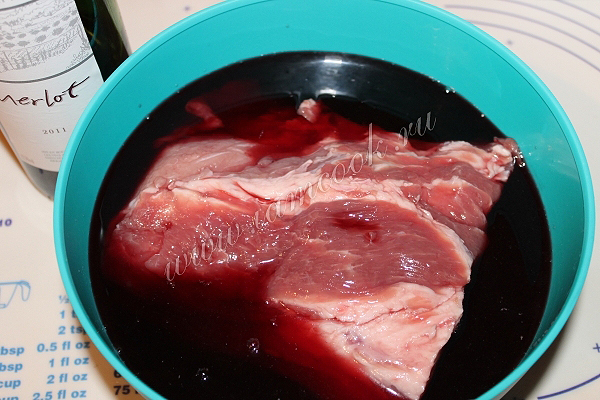 Свинина в вине