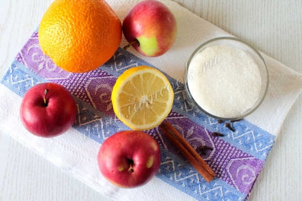 Ингредиенты для яблочного варенья