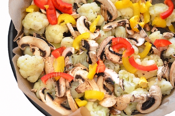 Овощи в форме для запекания