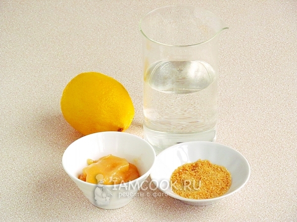 Ингредиенты для лимонно-медового желе