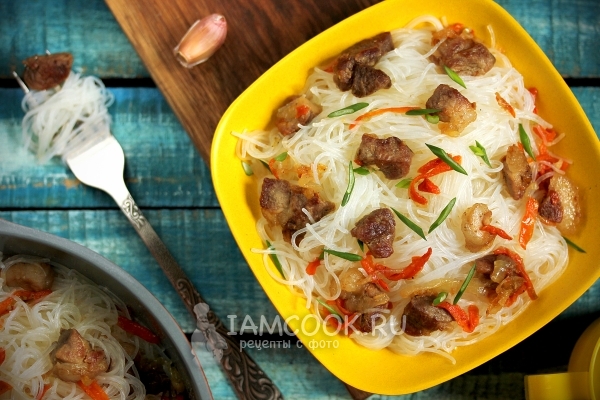 Фото фунчозы с мясом