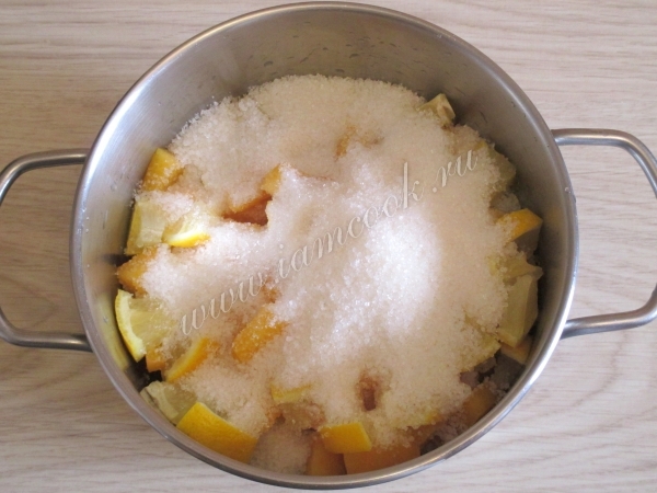 Лимон и тыква под сахаром