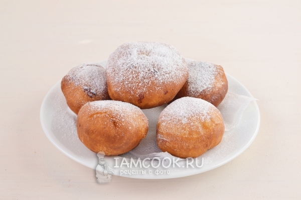 Пончики в сахарной пудре