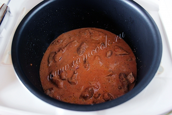 Тушим свиной гуляш в мультиварке
