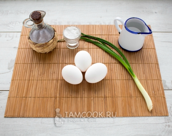 Ингредиенты для китайского заварного яичного крема (на пару)