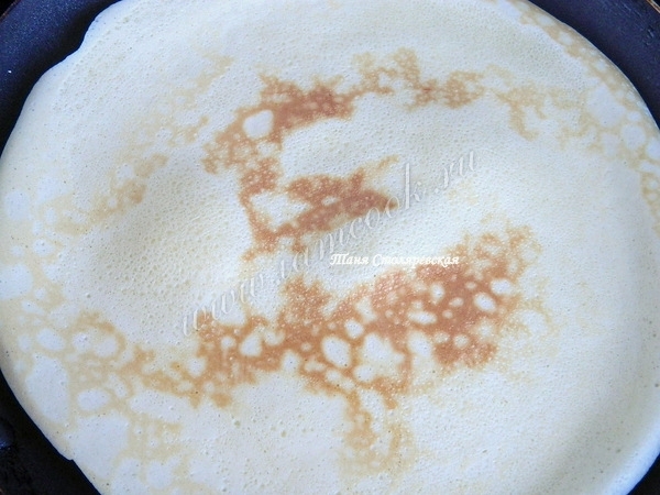 Рецепт блинов на бисквитном тесте