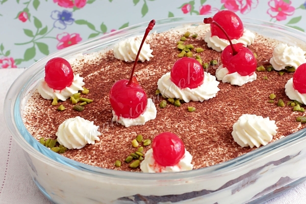 Рецепт тирамису на шоколадном бисквите