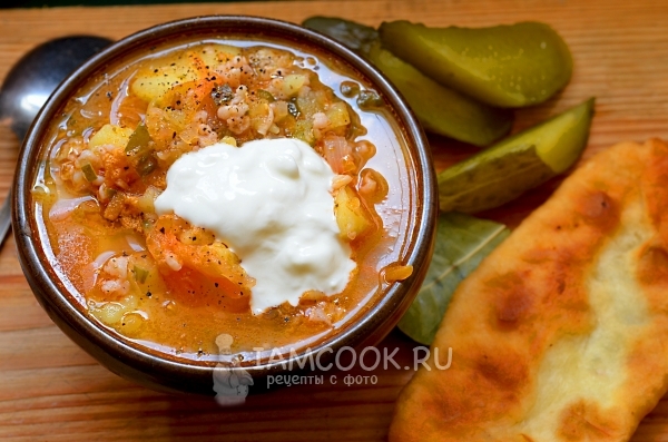 Рассольник с овсянкой