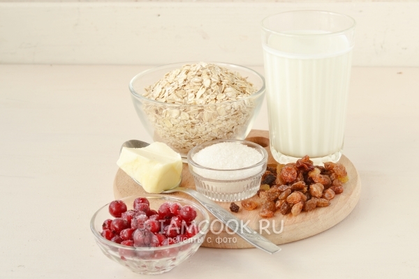 Ингредиенты для каши на молоке в мультиварке