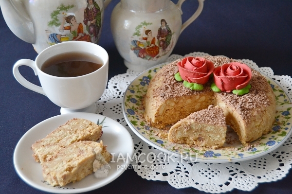 Фото торта из печенья и сгущенки