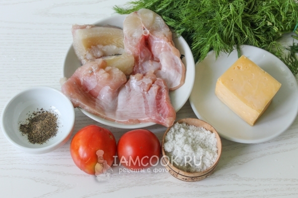 Ингредиенты для рыбы под шубой в духовке