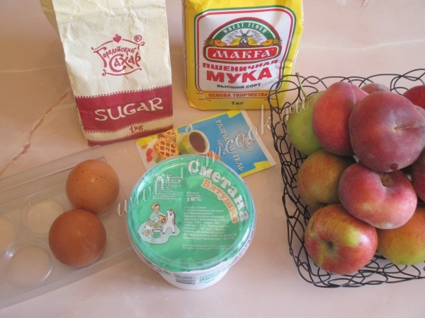 Ингредиенты для пирога в микроволновке