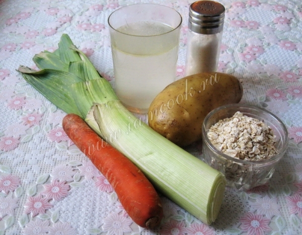 Ингредиенты для супа с индейкой и овсяными хлопьями