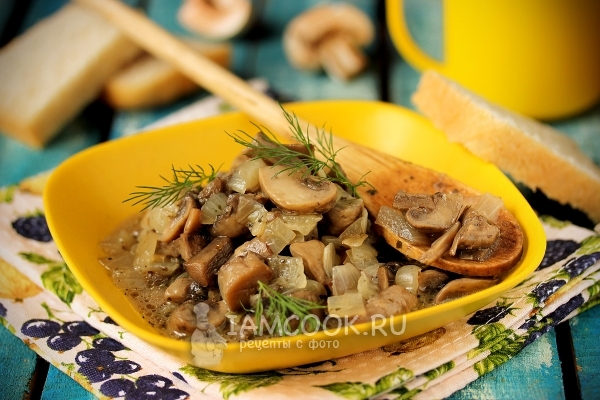 Фото тушеных шампиньонов