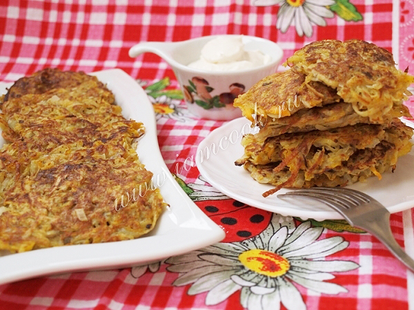 Рецепт картофельно-тыквенных оладьев